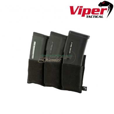 Tasca porta caricatori tripla elastica black viper tactical (vit-vtmagplblk)