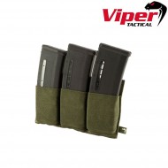 Triple elastic magazines pouch green viper tactical (vit-vtmagplg) Triple elastic magazines pouch green viper tactical (vit-vtmagplg)