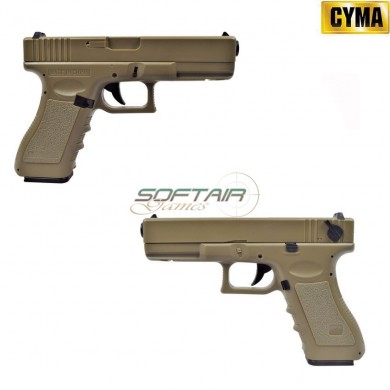 Pistola elettrica glock g18c tan aep full set mosfet version cyma (cm-cm030upt)