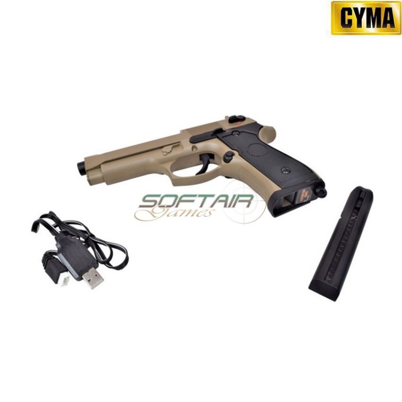 Pistola elettrica m9a3 tan aep full set mosfet version cyma (cm-cm132upt)