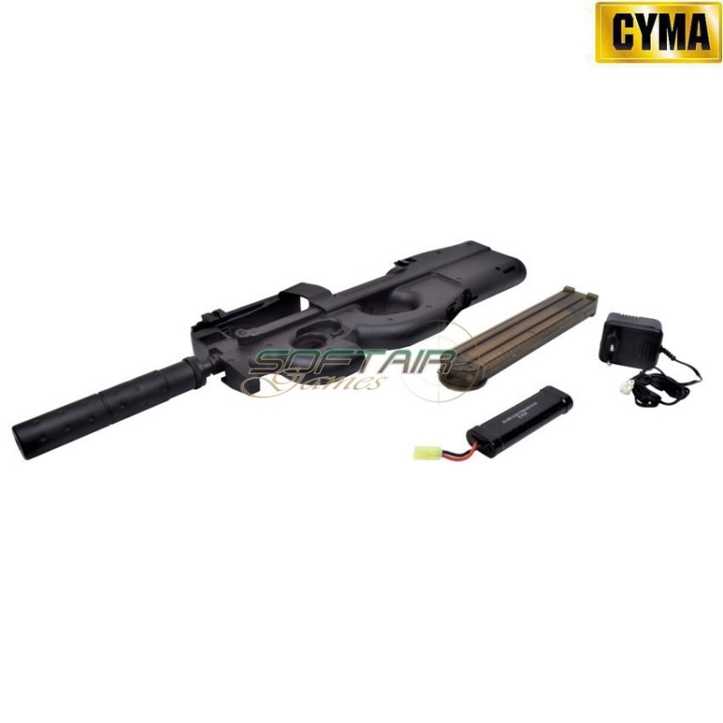 Electric rifle p90 silencer black cyma (cm060b)
