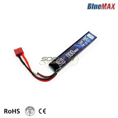 Lipo battery deans connector 7.4v X 1100mah 20c stick type bluemax-power® (bmp-7.4x1100-ds-stk)