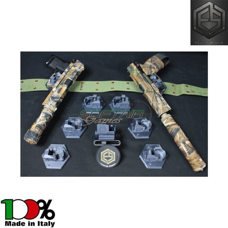 Rigid fast holster MOLLE system for mk23 right version black base e.s. custom works (escw-51) Rigid fast holster MOLLE system for mk23 right version black base e.s. custom works (escw-51)