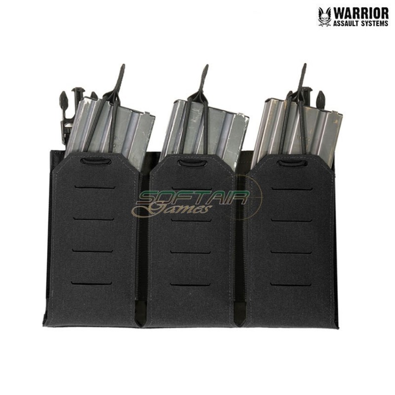 Laser cut detachable triple bungee 5.56 panel black Warrior Assault systems (w-lc-dfp-tb-556p-blk)