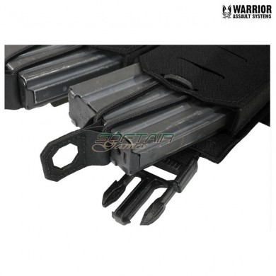 Laser cut detachable triple bungee 5.56 panel black Warrior Assault systems (w-lc-dfp-tb-556p-blk)