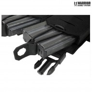 Laser cut detachable triple bungee 5.56 panel black Warrior Assault systems (w-lc-dfp-tb-556p-blk)