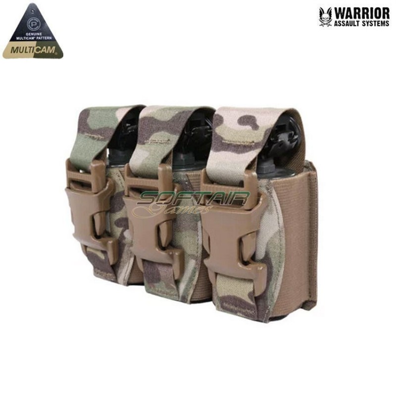 Laser cut triple 40mm Flash Bang pouch MultiCam® Warrior Assault Systems (w-lc-t40-fbp-mc)