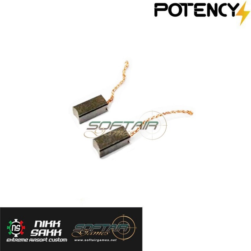 Coppia spazzole per motore softair potency® (pty-mb)