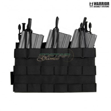 Tasca removibile tripla open top black warrior assault systems (w-eo-dfp-tmop-blk)