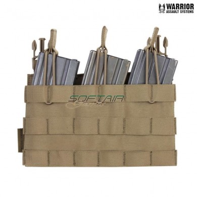 Removable triple open top mag pouch coyote tan warrior assault systems (w-eo-dfp-tmop-ct)
