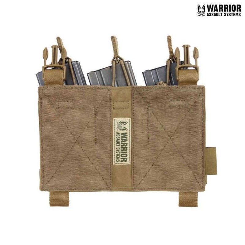 Tasca removibile tripla open top coyote tan warrior assault systems (w-eo-dfp-tmop-ct)
