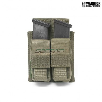 Double 9mm pistol magazines pouch ranger green warrior assault systems (w-eo-dpda-9-rg)
