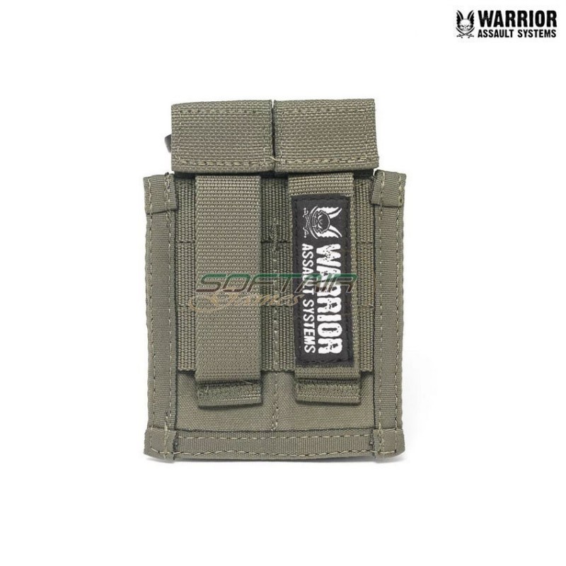 Double 9mm pistol magazines pouch ranger green warrior assault systems (w-eo-dpda-9-rg)