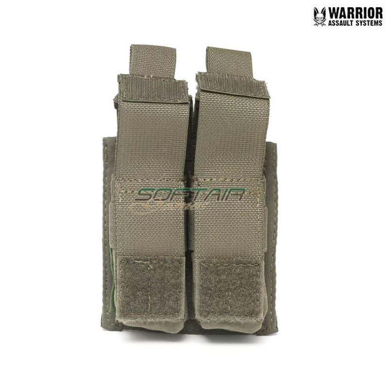 Tasca doppia action 9mm caricatori pistola ranger green warrior assault systems (w-eo-dpda-9-rg)
