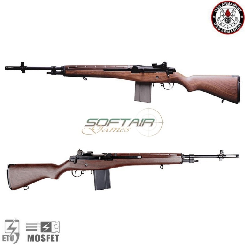 Fucile elettrico etu type 57 r.o.c. m14 gr14 real wood stock g&g (gg-gr14etu)