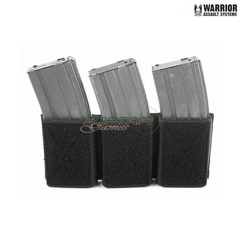 Velcro Emp Triple Elastic Magazine Pouch black Warrior Assault Systems (w-eo-tvmp-blk)
