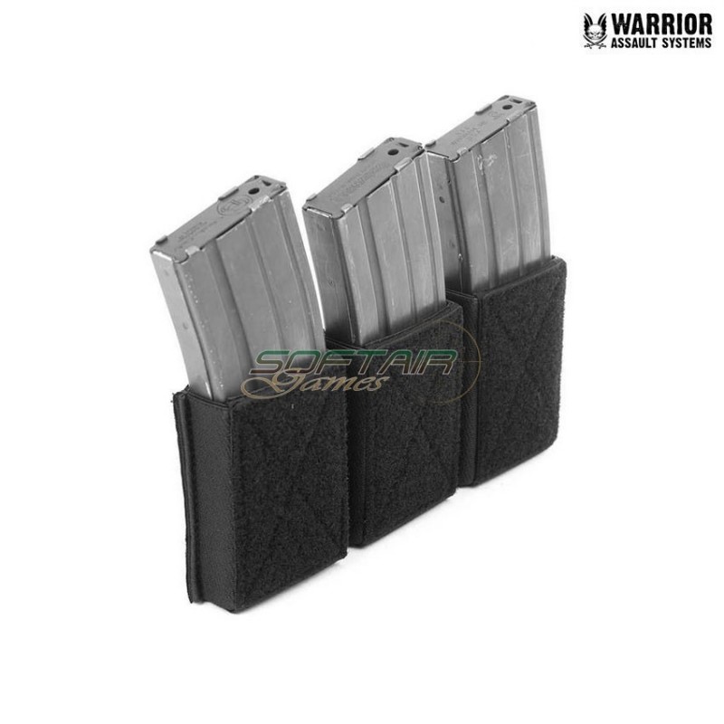 Velcro Emp Triple Elastic Magazine Pouch black Warrior Assault Systems (w-eo-tvmp-blk)