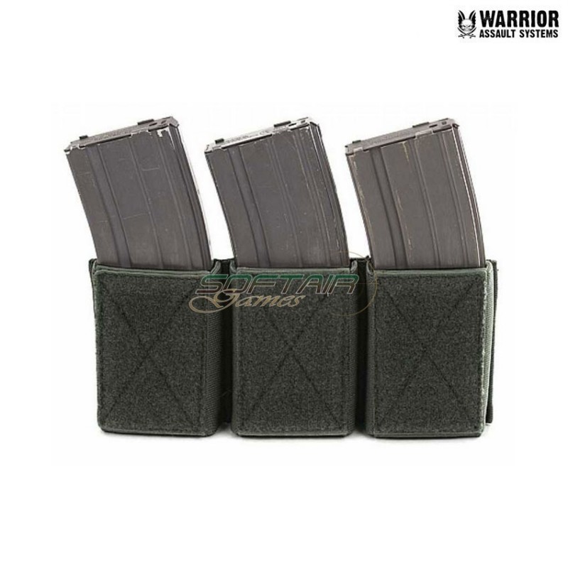 Velcro Emp Triple Elastic Magazine Pouch olive drab Warrior Assault Systems (w-eo-tvmp-od)