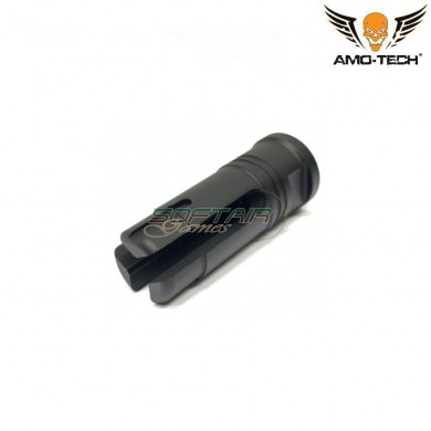 Flash hider 14mm ccw black type 6 amo-tech® (amt-ql-fh-020-b)