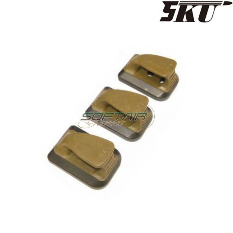 Set 3 Base plate dark earth for marui glock series 5ku magazine (5ku-58-t) Set 3 Base plate dark earth for marui glock series 5ku magazine (5ku-58-t)