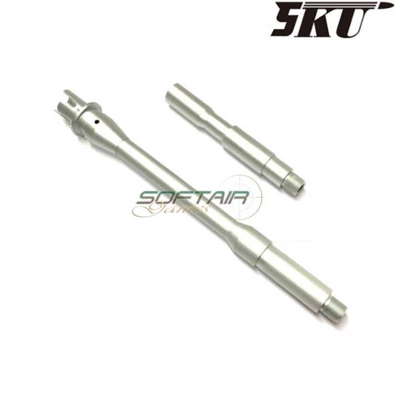 Canna esterna per aeg a due pezzi m4a1 silver 5ku (5ku-64-s)