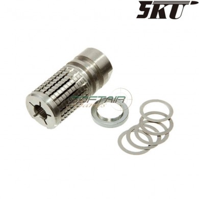 Flash hider KAC style SR15 silver 14mm ccw 5ku (5ku-105)
