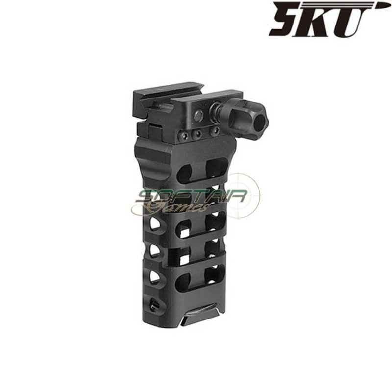ULTRALIGHT long vertical grip for weaver 20mm BLACK 5ku (5ku-111)