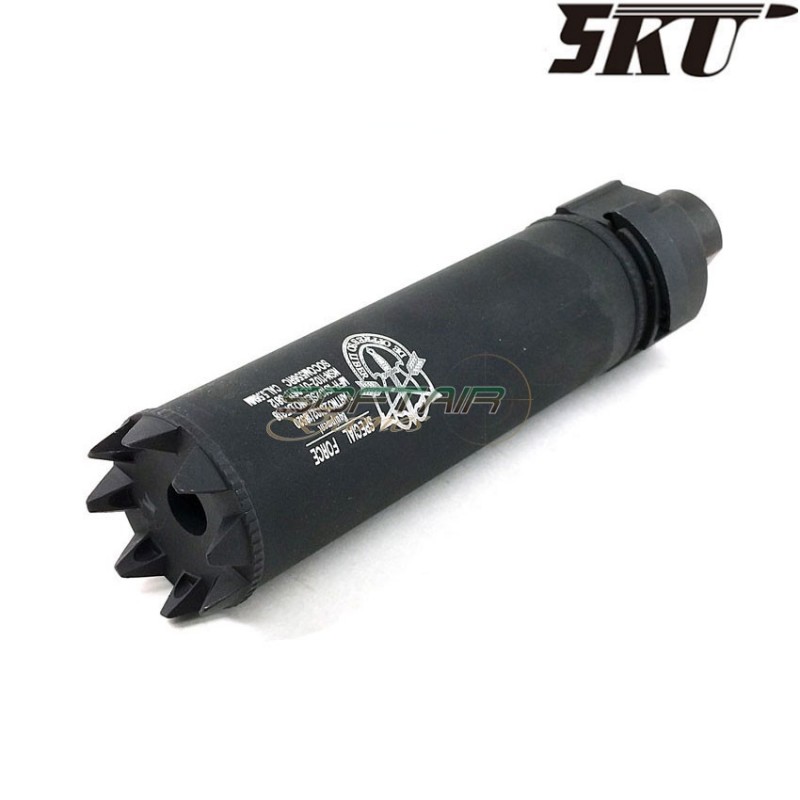 Black SOCOM 556 RC MONSTER silencer QD type A 14mm CCW 5ku (5ku-185-a)