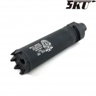 Black SOCOM 556 RC MONSTER silencer QD type A 14mm CCW 5ku (5ku-185-a)