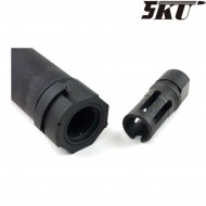 Black SOCOM 556 RC MONSTER silencer QD type A 14mm CCW 5ku (5ku-185-a)