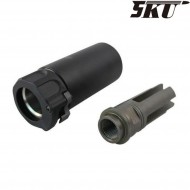 Sf mini warden 14mm ccw black silencer v.2 5ku (5ku-217-b-2)