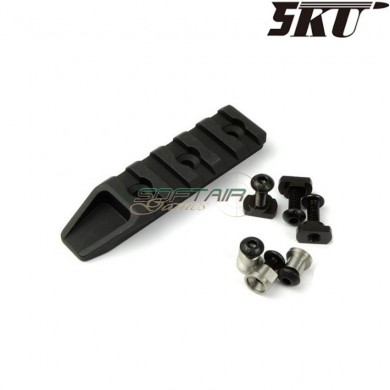 5 slots rail for keymod & LC black 5ku (5ku-237)