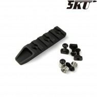 Slitta 5 slots per keymod & LC black 5ku (5ku-237)