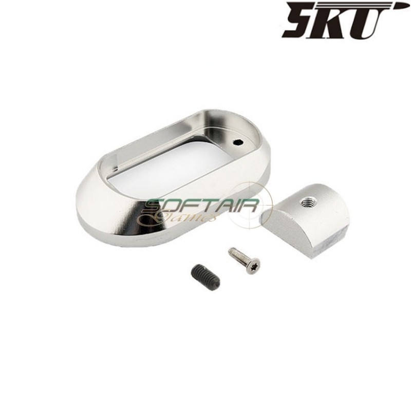 Type 2 magwell silver for glock 17/18 gas pistol 5ku (5ku-gb-277-s)