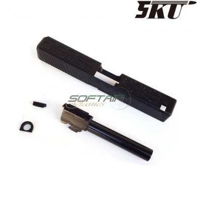 Set Carrello & Canna Zev Style Black Type 2 Per Glock 5ku (5ku-gb-410-b)