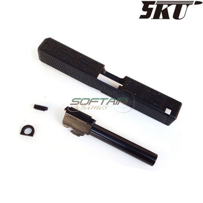 Set Carrello & Canna Zev Style Black Type 2 Per Glock 5ku (5ku-gb-410-b)