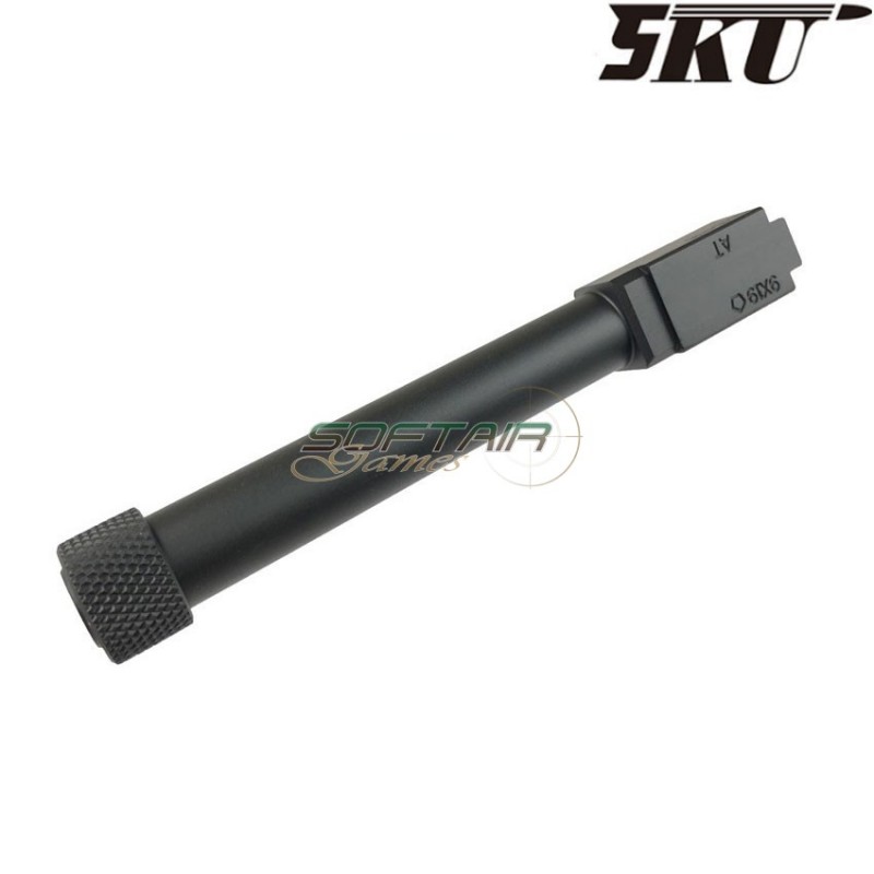 Canna esterna standard style black type 1 con filetto per pistola g17/g18 5ku (5ku-gb-429-bk)