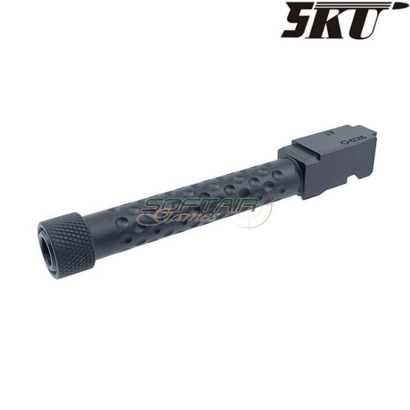 Golf ball style black type 2 with thread outer barrel for pistol g17/g18 5ku (5ku-gb-431-bk) Golf ball style black type 2 with thread outer barrel for pistol g17/g18 5ku (5ku-gb-431-bk)