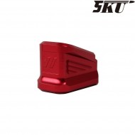 ZEV style red magazine base for saa/stark/umarex pistol g17/g18 5ku (5ku-gb-446-r)