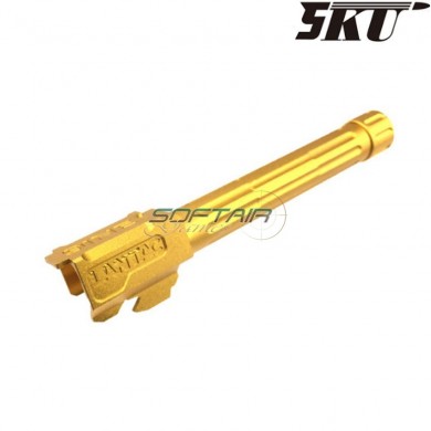 Canna esterna 9ine style gold con filetto per pistola g17/g18 5ku (5ku-gb-449-g)
