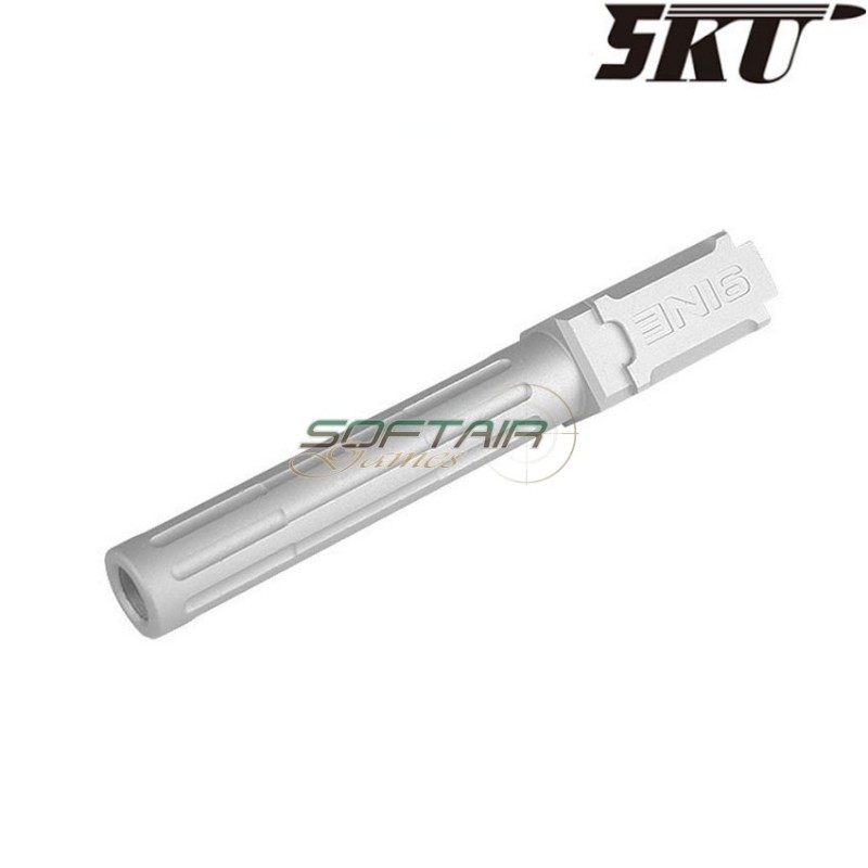 9ine style silver outer barrel for pistol g19 5ku (5ku-gb-469-s)