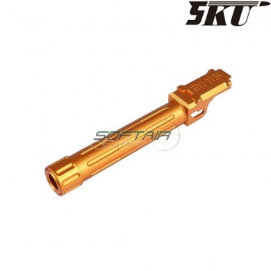 9ine style gold with thread outer barrel for pistol g19 5ku (5ku-gb-468-g)