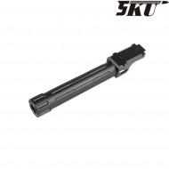 9ine style black with thread outer barrel for pistol g19 5ku (5ku-gb-468-bk)