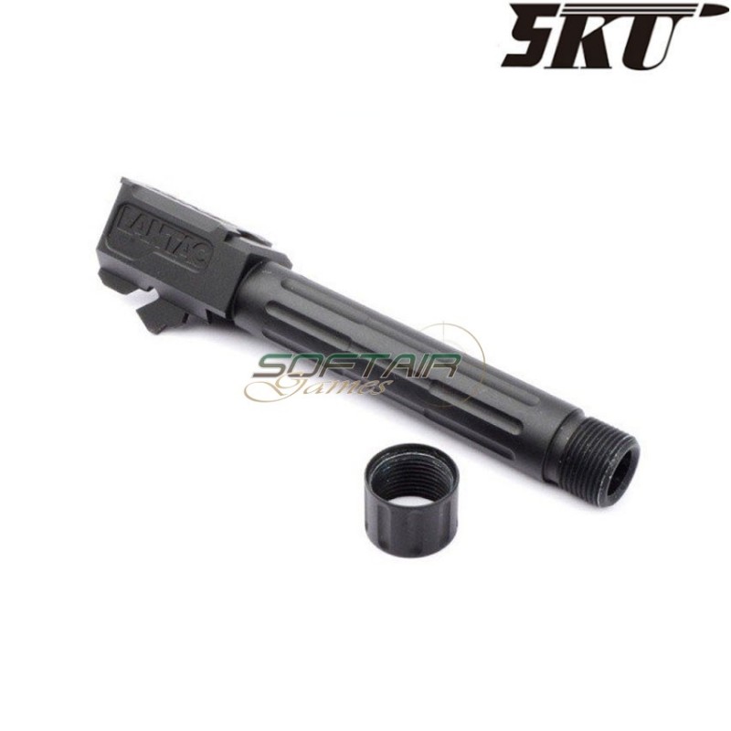 Canna esterna 9ine style black con filetto per pistola vfc/umarex g19 5ku (5ku-gb-471-bk)