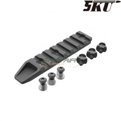 7 slots rail for keymod & LC black 5ku (5ku-238)