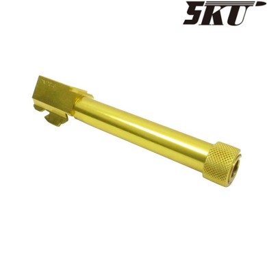 Standard style gold type 1 with thread outer barrel for pistol g17/g18 5ku (5ku-gb-429-g)