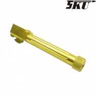 Canna esterna fluted style gold type 3 con filetto per pistola g17/g18 5ku (5ku-gb-430-g)