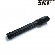 Canna esterna 9ine style black con filetto per pistola g17/g18 5ku (5ku-gb-449-bk)
