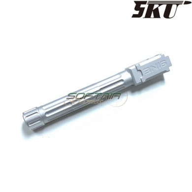 9ine style silver with thread outer barrel for pistol g17/g18 5ku (5ku-gb-449-s)