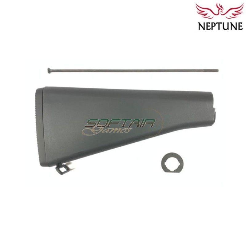Fixed stock long m16 type 1 black for aeg neptune (nte-041)